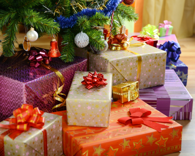 Christmas presents under the tree