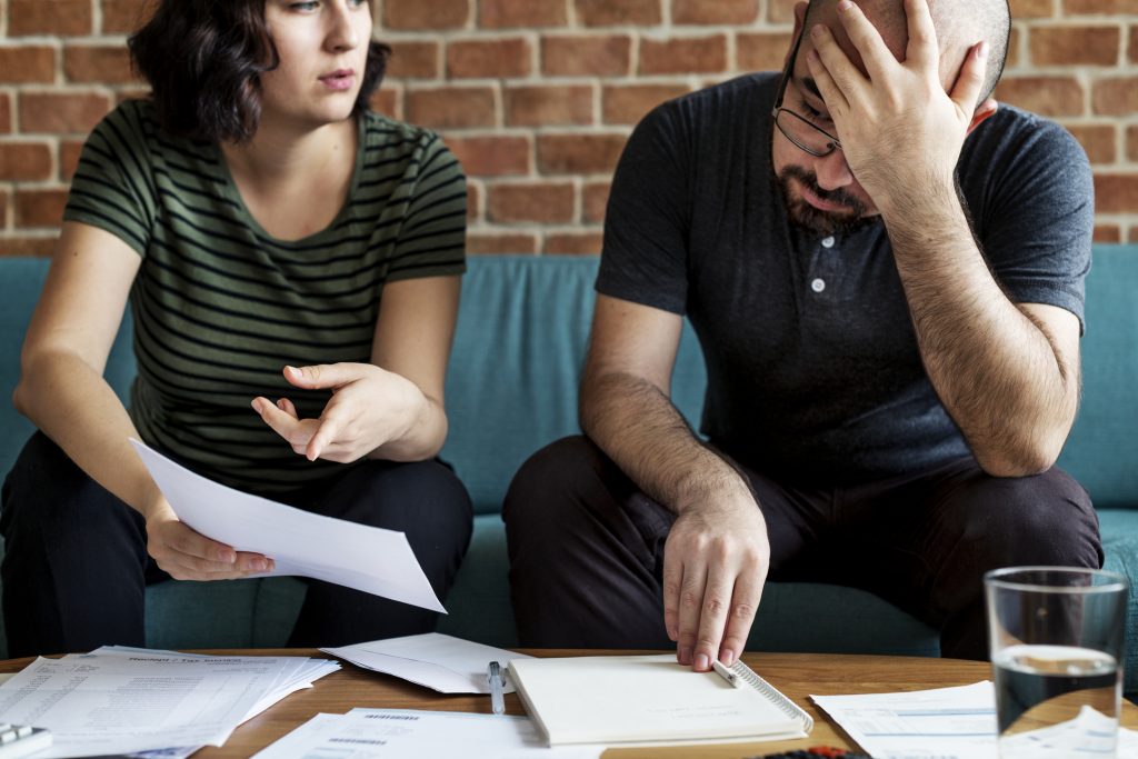 Couple worried about debt